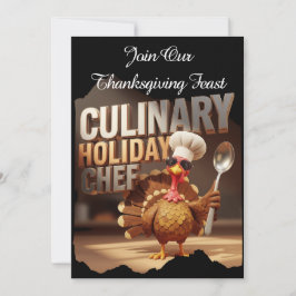Convite Engraçado Banquete de Ação de Graças da Turquia