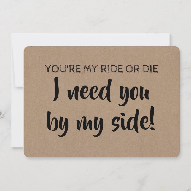 Convite Engraçado Bridesmaid / Proposta de Madrinha de cas (Frente)