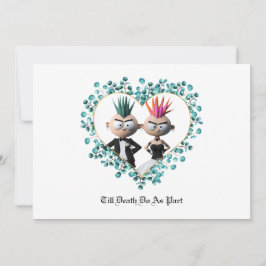 Convite Engraçado Casamento do Punk