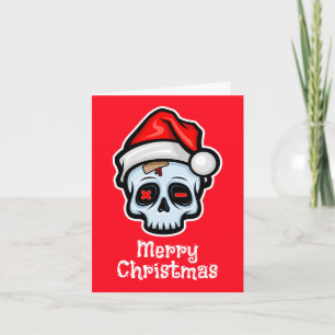 Convite Engraçado Caveira de Natal, Feliz Natal