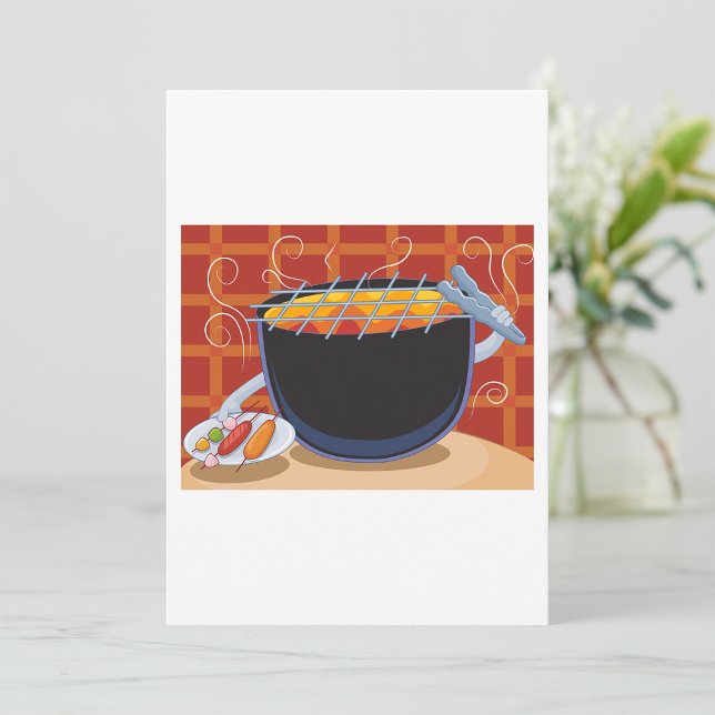 Convite Engraçado CHURRASCO de desenho animado com canções (Criador carregado)