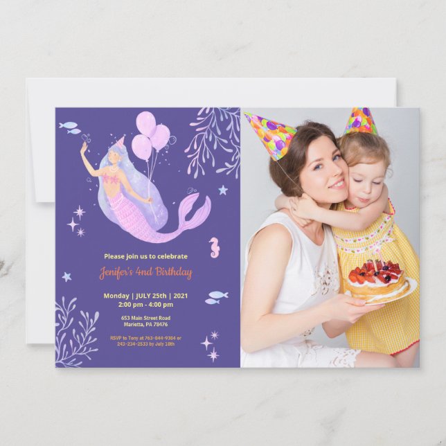 Convite Engraçado | Crianças Foto Aniversário (Frente)