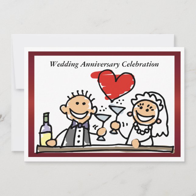 Convite Engraçado de Aniversário de Casamento (Frente)