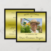 Convite engraçado de foto espanhola "Pessoas Idosa