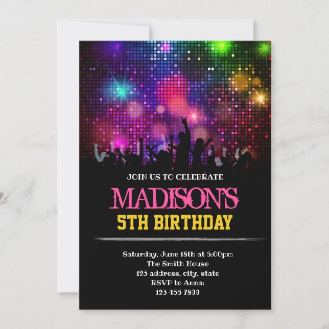 Convite engraçado de rockstar (Frente)