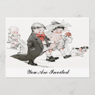 convite engraçado do casamento vintage