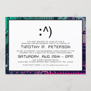 Convite Engraçado Enfrentar Mínimo Formando de Ciência da 