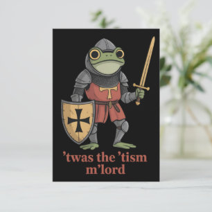 Convite Engraçado Era o 'Tismo M'Lorde Cavaleiro Medieval