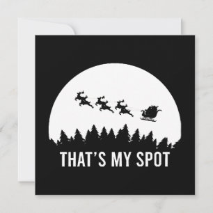 Convite Engraçado Esse É Meu Lugar Sessão de Natal Papai N