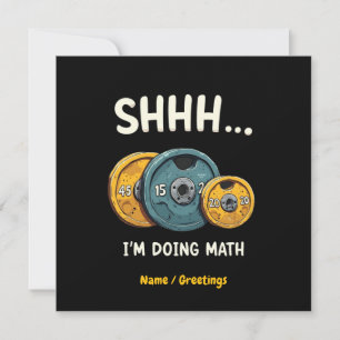 Convite Engraçado Fazendo Treinamento em Elevação de Peso 