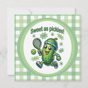Convite Engraçado Fofo Doce como Picles Pickleball