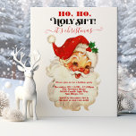 Convite Engraçado Ho Ho Santa Papais noeis Retrorísticos E<br><div class="desc">Papais noeis Retro Engraçados Face Ao convite de festas. Apresenta Papais noeis de aquarela. Todos os textos podem ser alterados! Excelente para uma festa de janto para os amigos ou colegas de trabalho para as férias ou para a sua festa de Natal anual. Para fazer mais mudanças, vá para Personalizar...</div>