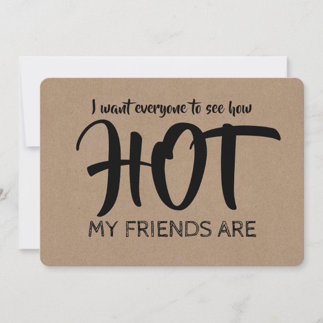 Convite Engraçado, Hot Bridesmaid / Proposta de Madrinha d (Frente)