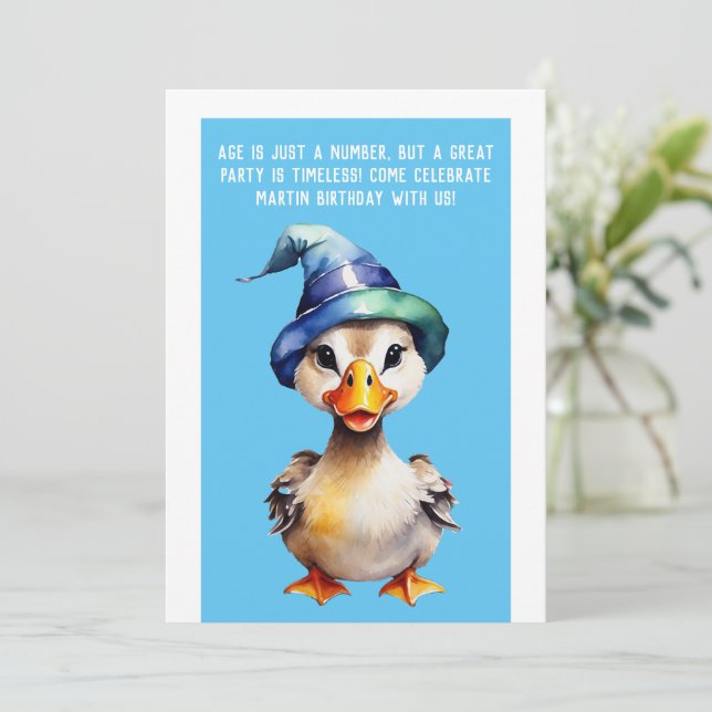 convite engraçado │ idade é apenas um número (Em pé/Frente)