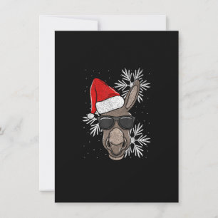 Convite Engraçado Natal Donkey Lover