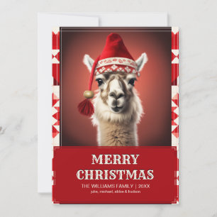 Convite Engraçado Natal Llama