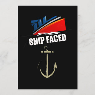 Convite Engraçado Navio Enfrentado Booze Cruise & Barco