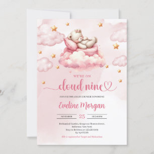 Convite Engraçado, névoa, nuvem de ursinho 9 chá de fralda