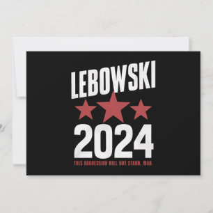 Convite Engraçado Nome Político Lebowski Eleição Política
