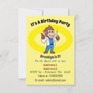 Convite Engraçado orangotango macaco