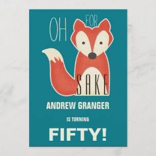 Convite Engraçado Para A Festa de aniversário Fox Sake