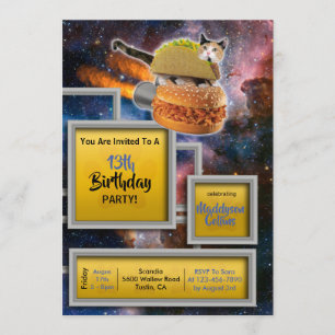 Convite Engraçado para Entrega de Gato Fogueiro