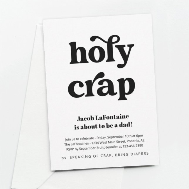 Convite engraçado para festa de fraldas do papai (Criador carregado)