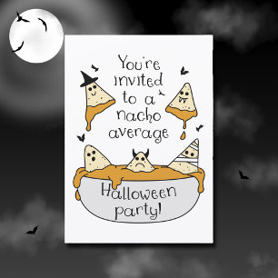 Convite engraçado para festa de Halloween Nachos a