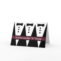 Convite ENGRAÇADO para Padrinho com Três Tux