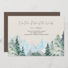 Convite Engraçado Pescoço Russo da Floresta Anunciando Mov