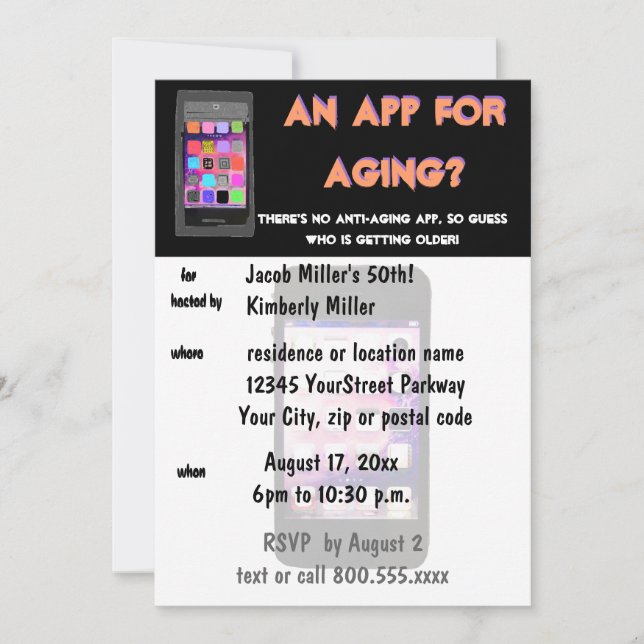 Convite Engraçado por causa da Festa de aniversário de Hil (Frente)