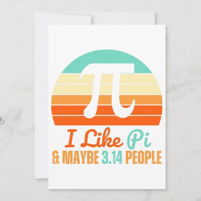 Convite Engraçado Professor de Matemática Marcha 14 Pi Day (Frente)