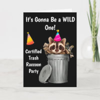 Engraçado Raccoon Trash Can Birday Design