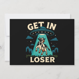 Convite Engraçado Rapto De Vacas Por OVNI