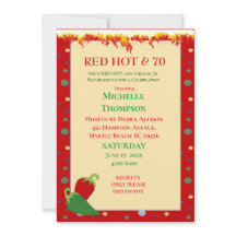 Engraçado Red Hot 70 Birthday