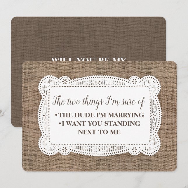 Convite Engraçado Russo Bridesmaid / Proposta de Madrinha  (Frente/Verso)