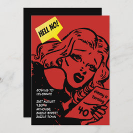 Convite ENGRAÇADO sobre o Hill Birthday Invites - Comic Re