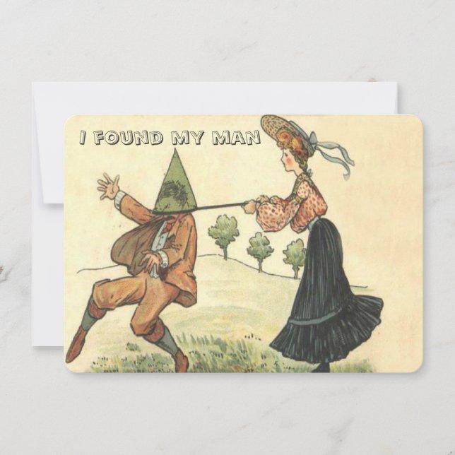 Convite Engraçado ter encontrado meu homem (Frente)