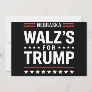 Convite Engraçado Trump Vance Walz's para Trump Nebraska