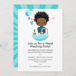 Convite Engraçado Vírus da Covid-19 da Corona temido Boy B