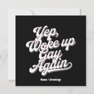 Convite Engraçado "Yup Up Gay Novamente" Orgulho Mês Desig
