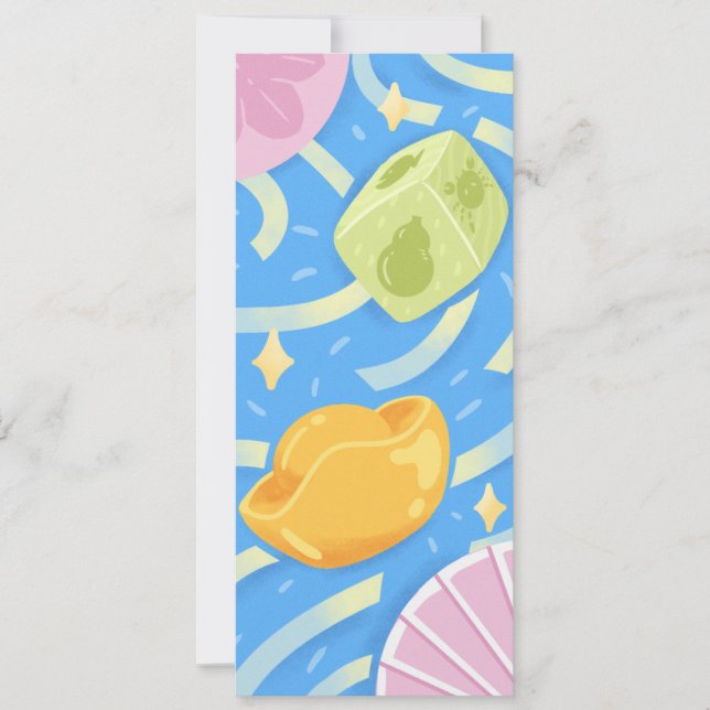 Convite Enjoy The Lucky Game - Funky Cute Style (Frente)