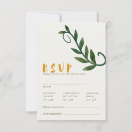 Convite Enraizado na placa RSVP da Série Love