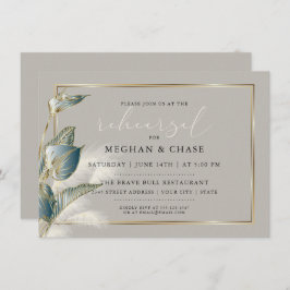 Convite Ensaio Chic Pampas Grass Teal Anthurium