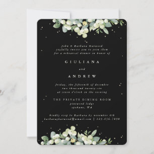 Convite Ensaio de Casamento Black Snowberry+Eucalipto
