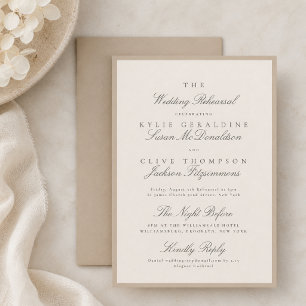 Convite Ensaio de Casamento Champagne Taupe