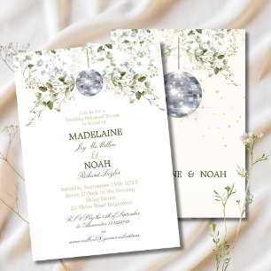 Convite Ensaio De Casamento Chic Elegante De Bola Disco Fl