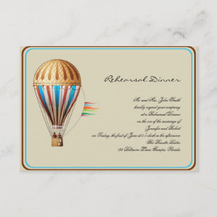 Convite Ensaio De Casamento Com Balões De Ar Quente Vintag