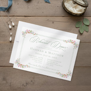 Convite Ensaio de Casamento com Crista de Flor Silvestre E