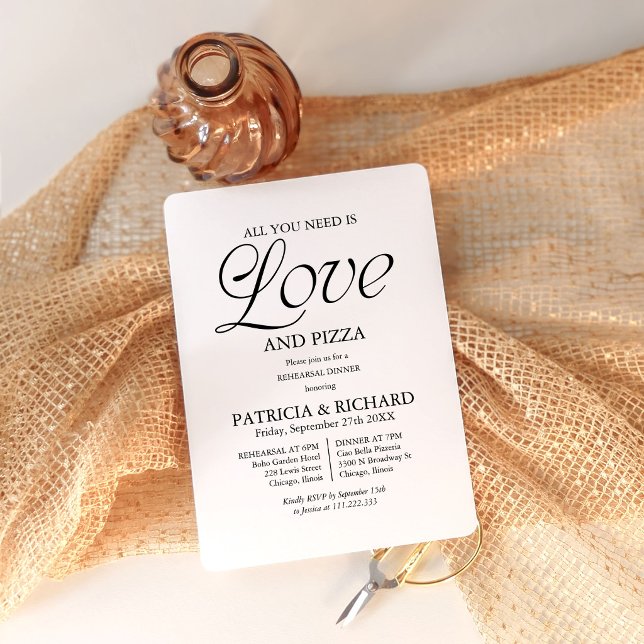 Convite Ensaio de Casamento com Pizza Preta e Branca Moder (Criador carregado)